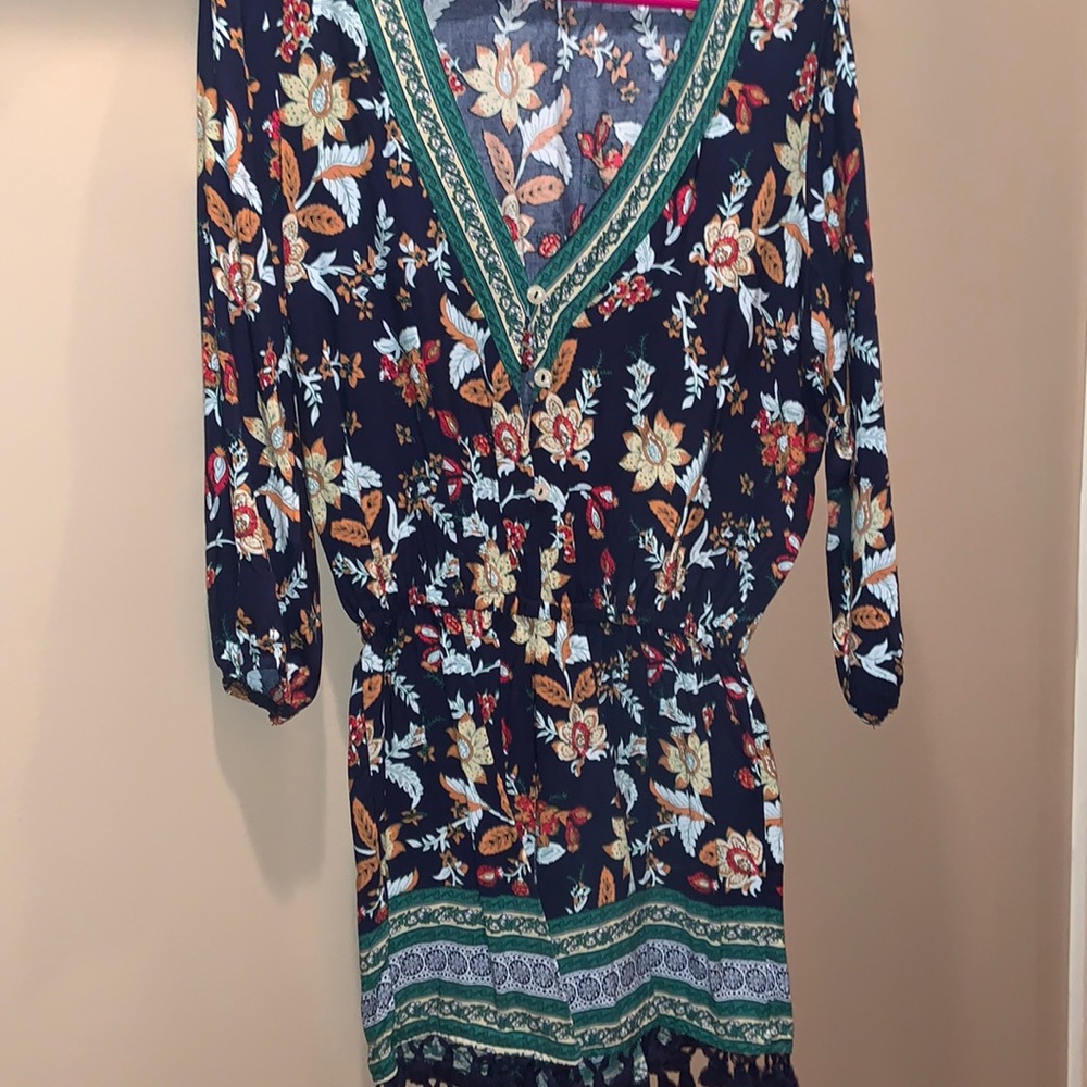 3/4 length sleeve romper